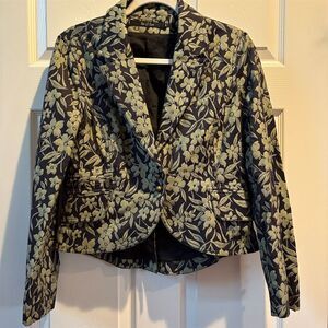 Nic + Zoe  Floral Blazer Chic Tailored Jacket Women's‎ Size M Multicolor
